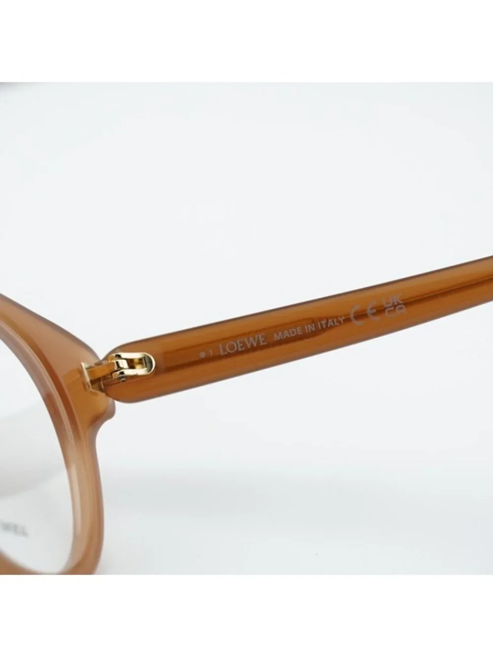 Loewe LW50085I 047 Unisex Eyeglasses Shiny Brown 49mm Round Frame